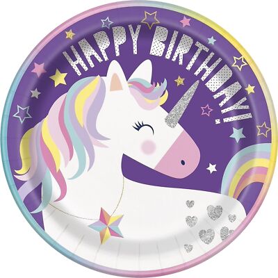 Einzigartige Party: 8 Einhorn 9 Zoll Plt Sup -