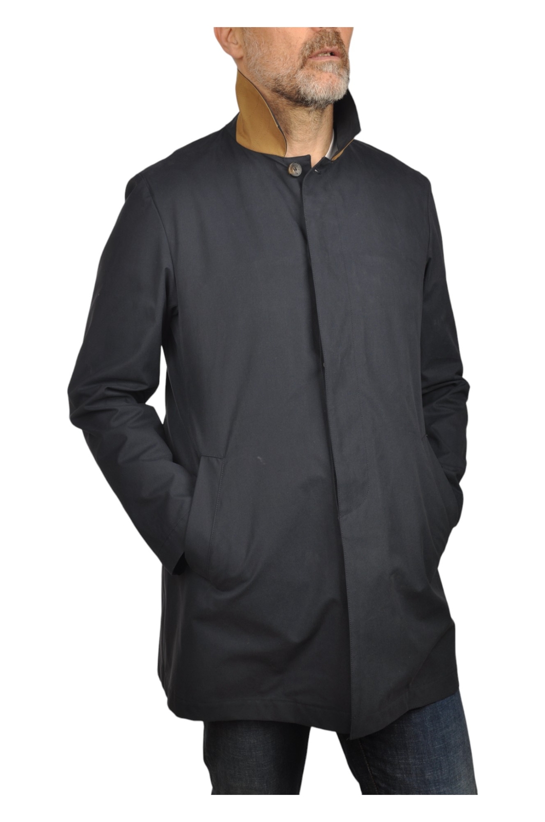 Непромокаемый Манн Каппотто монопетто темно-синего цвета blau 17376