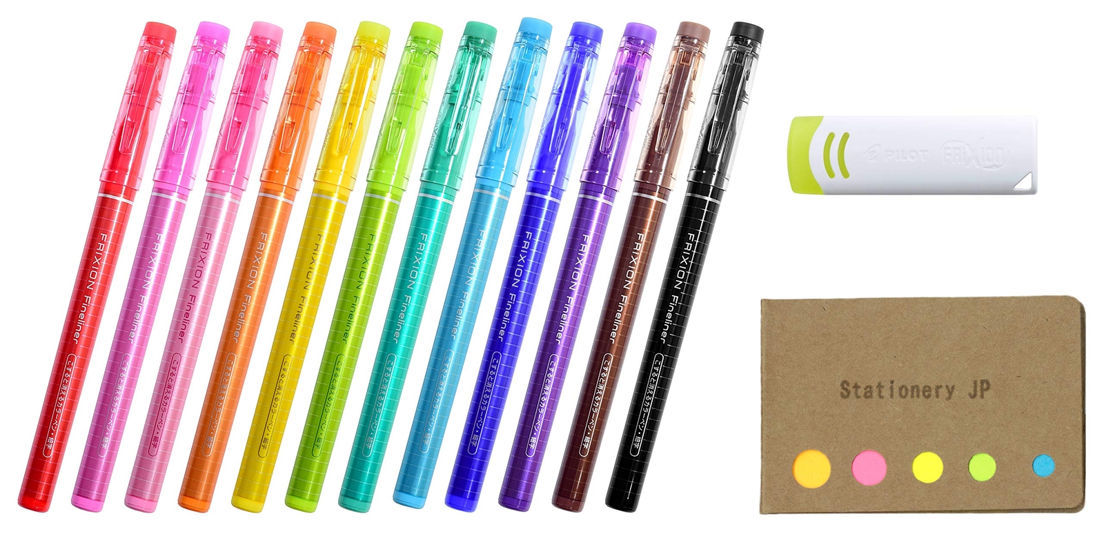 Pilot Frixion Fineliner Erasable Marker Extra Fine Point 12 Colors Frixion Erase