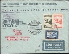 605 - Flight Zeppelin - Hungary - 23/5/1933 - Launch on Livorno letter from Bud