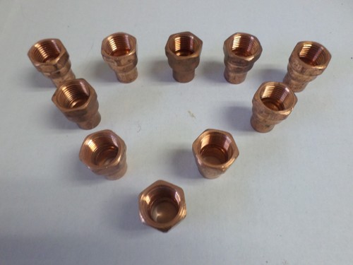 1/2" Copper Sweat x 1/2" Copper FIP Adapters (10)