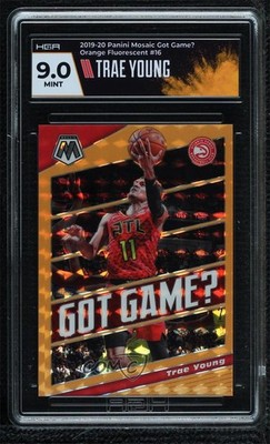 2019 Panini Mosaic Got Game? Fluorescent Orange Prizm 21/25 Trae Young #16 1b0