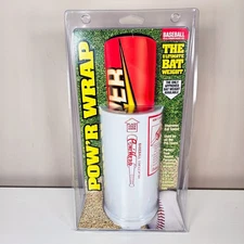 Pow'r Wrap bat Weight For Baseball 24oz White Cylinder Warm Up Training Tool