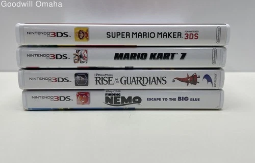 Lot of 4 Boot Tested Assorted Nintendo 3DS Video Games w/ Super Mario Maker 3DS