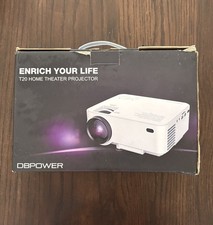 DBPower T20 Home Theater Projector White USB HDMI Connectivity