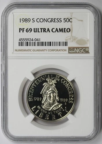 1989-S Congress Bicentennial Modern Commemorative Half 50C PF 69 Ultra Cameo NGC