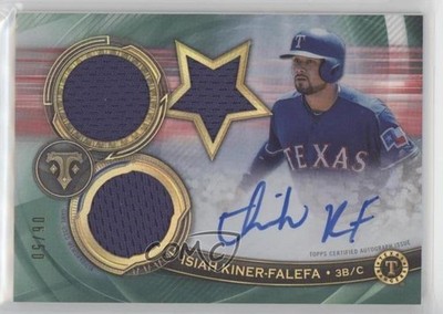 2019 Topps Triple Threads Emerald 6/50 Isiah Kiner-Falefa #RFPAR-IK Auto 02cj