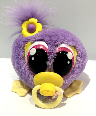 2012 Vintage FLUFFLINGS BABYS Trixie lila lebendig interaktives Plüschtier Kuscheltier