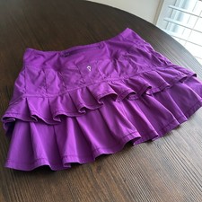 Ivivva Lululemon Girls 14 Purple Ruffle Tennis Skort Skirt Built In Shorts