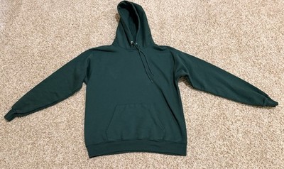 Hanes Eco Smart Adult Long Sleeve Sweatshirt With Hoodie Green Size M