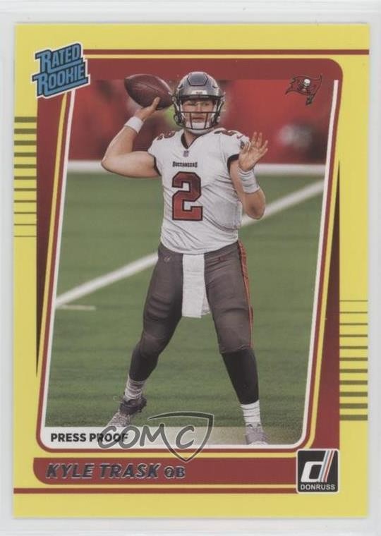 2021 Panini Donruss Rated Press Proof Yellow Kyle Trask #257 Rookie RC y0i