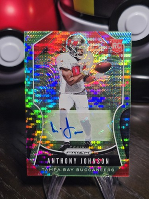 #ad Panini 2019 Prizm Green Pulsar Rookie Auto Anthony Johnson #370 Buccaneers $3.89