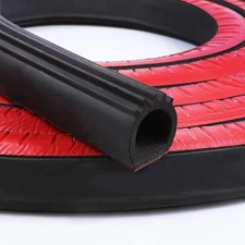 D Shape Door Rubber Seal Strip1" RV Slide Out Seal Self-Adhesive EPDM RubberH...