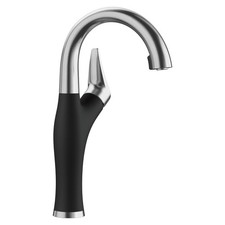 Blanco 526387 Artona Bar Faucet Pull-Down 1.5 GPM PVD Steel Coal Black