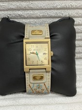 Roxy Damen Uhr Vintage Y2K Rechteckig Gold Be...