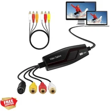 VHS to Digital Converter - USB Video Capture Card for Mac & Windows | HD Output