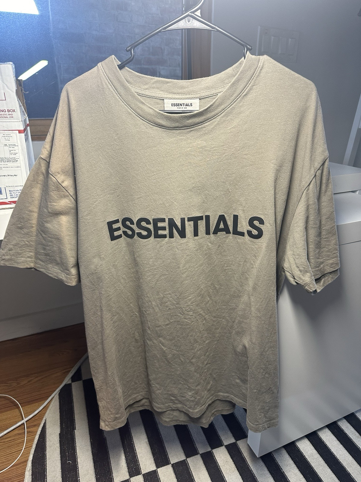 ESSENTIALS Olive Tshirt Size Medium - image 1