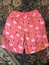 Hannah ANDERSSON Boys Swimsuit Size 8 EUC flamingos