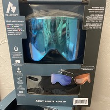BLUESKY Adult Snow Goggles w/ Magnetic Quick Change Lens System, 2 Lenses, NIB