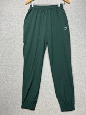 Gymshark Training Woven Jogger Pants Dark Green Athleisure Gym Workout Sporty XS