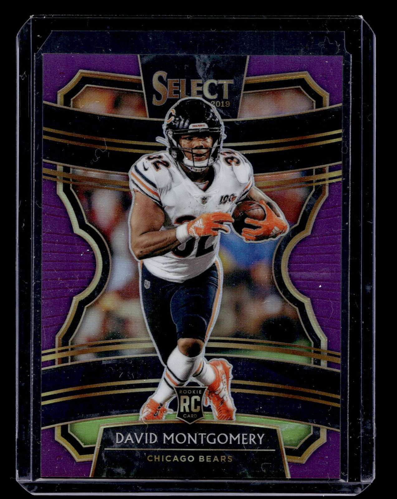 2019 Panini Select #27 David Montgomery Purple Prizm #/75
