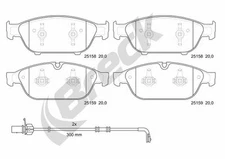 Breck 25158 00 551 00 brake pad set, disc brake for Audi