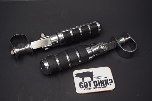 Dragbike KZ GS Pair of Chrome Clamp On Highway Pegs Nice Kawasaki Suzuki Honda