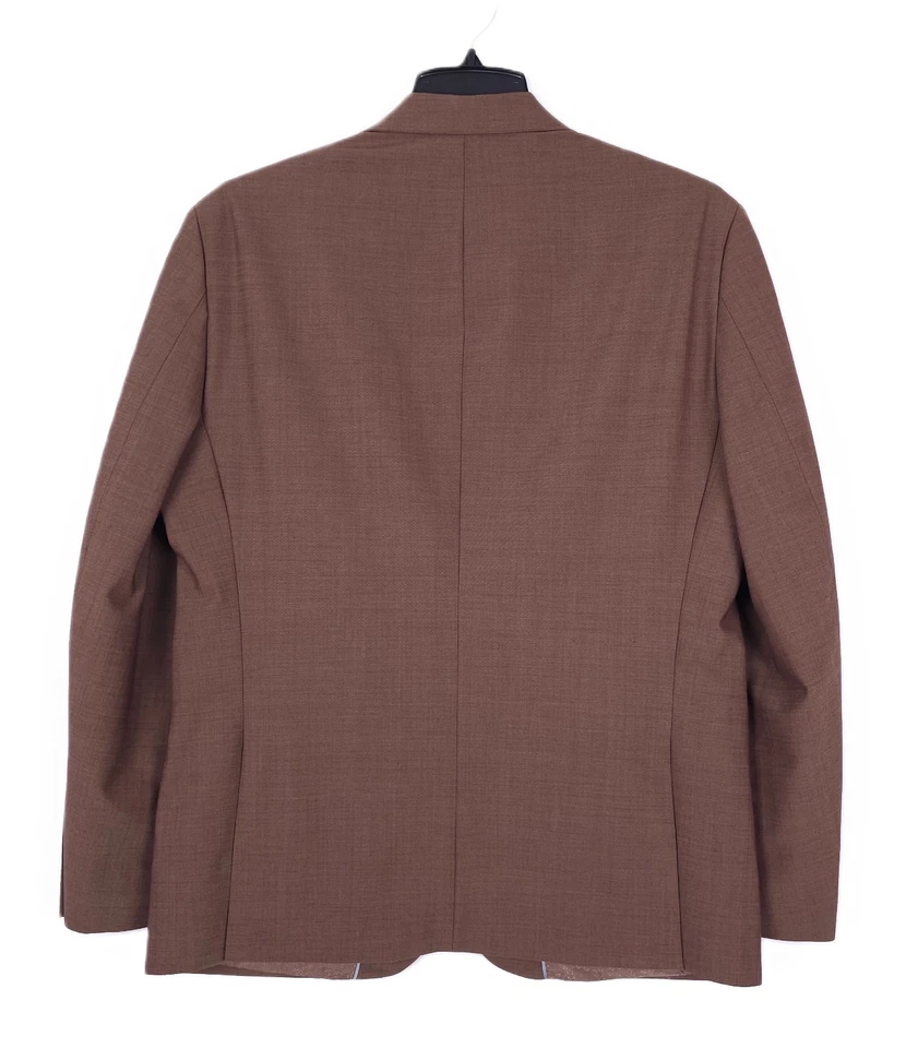 Traje de 2 piezas de lana elástica ajustado Bar III para hombre marrón óxido liso 40S 31x30 nuevo sin etiquetas Foto 4 de 4