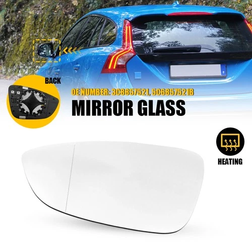 Left Driver Side Heated Mirror Glass 5C6857521B for Volkswagen Eos 2009-2016 NEW