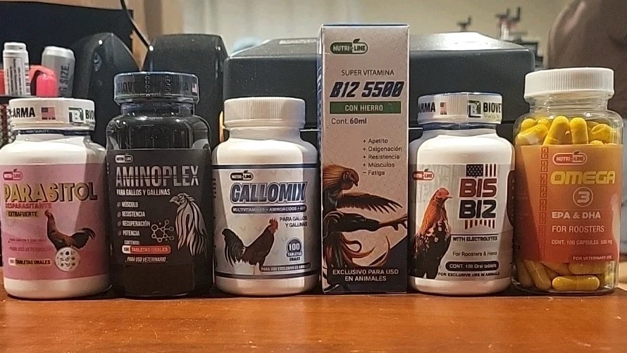 Combo Parasitol- B12 5500- Gallomix- B15-B12 Omega3- Aminoplex- Gallos- Roosters - Image 2 of 4