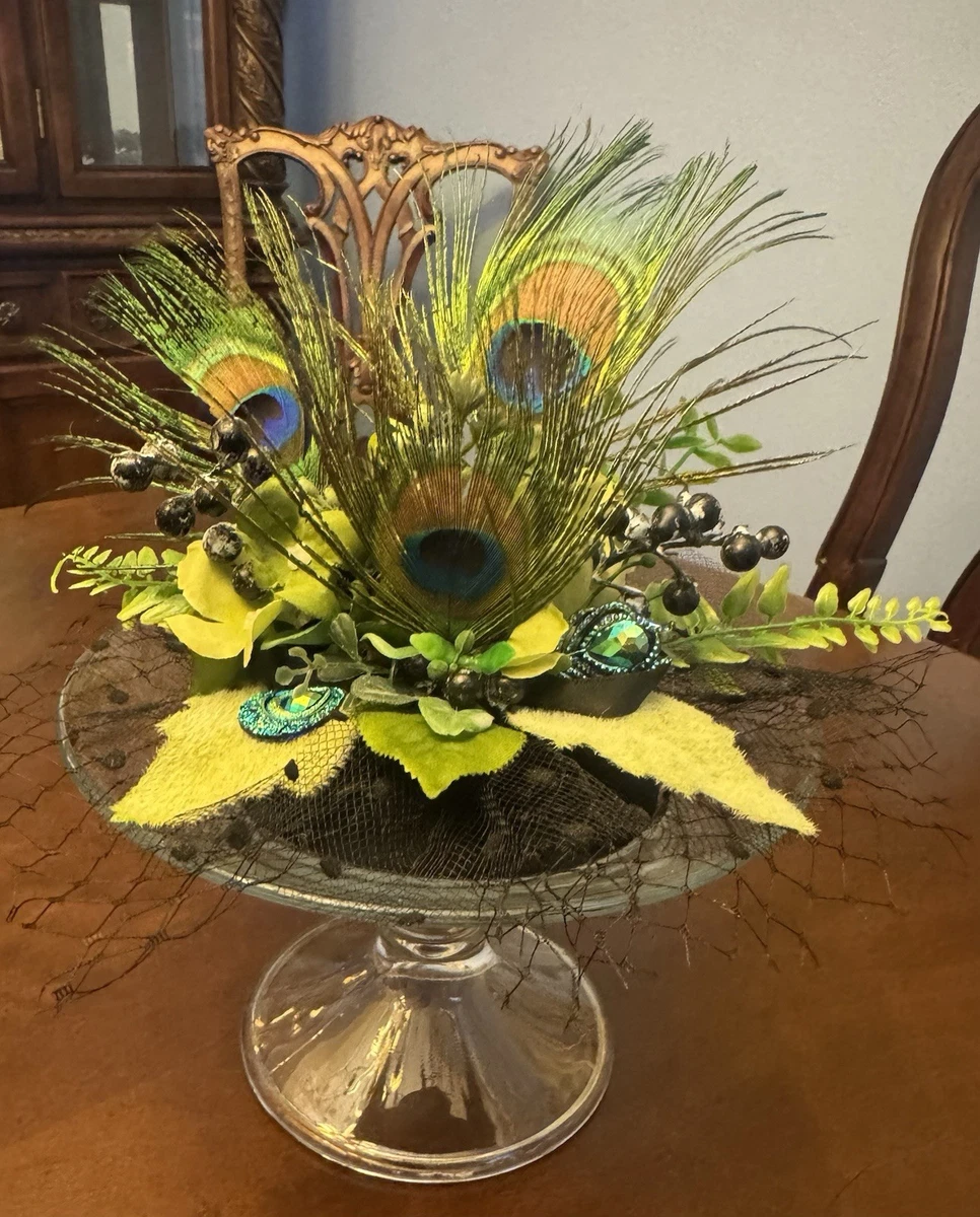 peacock feather hat products for sale | eBay