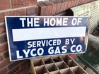Vintage Original Lyco Gas Advertising Tin Sign Farm Auto Garage NOS