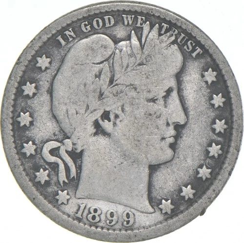 1899 Barber Quarter Average Circ *3851