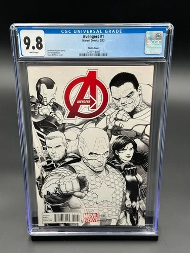 Avengers #1 CGC 9.8 (2013) - Steve McNiven Sketch Cover 1:150