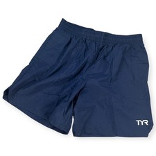 TYR Mens Deck-X Swim Short Navy Blue UPF 50 Size S