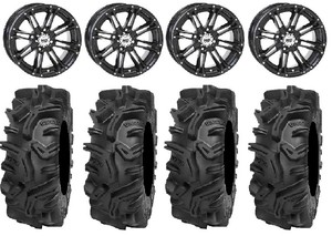 Sti Hd3 14 Wheels Black 32 Mudda Inlaw Tires Honda Pioneer 1000 Ebay
