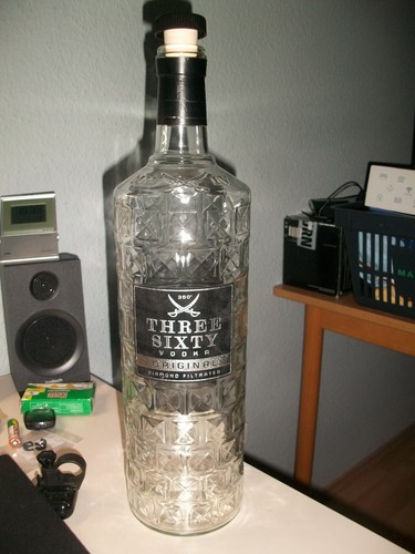 Three Sixty Vodka Wodka 3 Liter Magnum große Flasche leer Großflasche Geldsammel