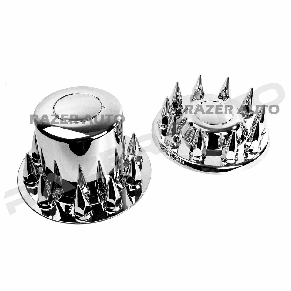 Chrome 19.5" Front+Rear Wheel Center Hub Cap 10 Lug Axle for 12-19 Dodge RAM - Image 2 of 4