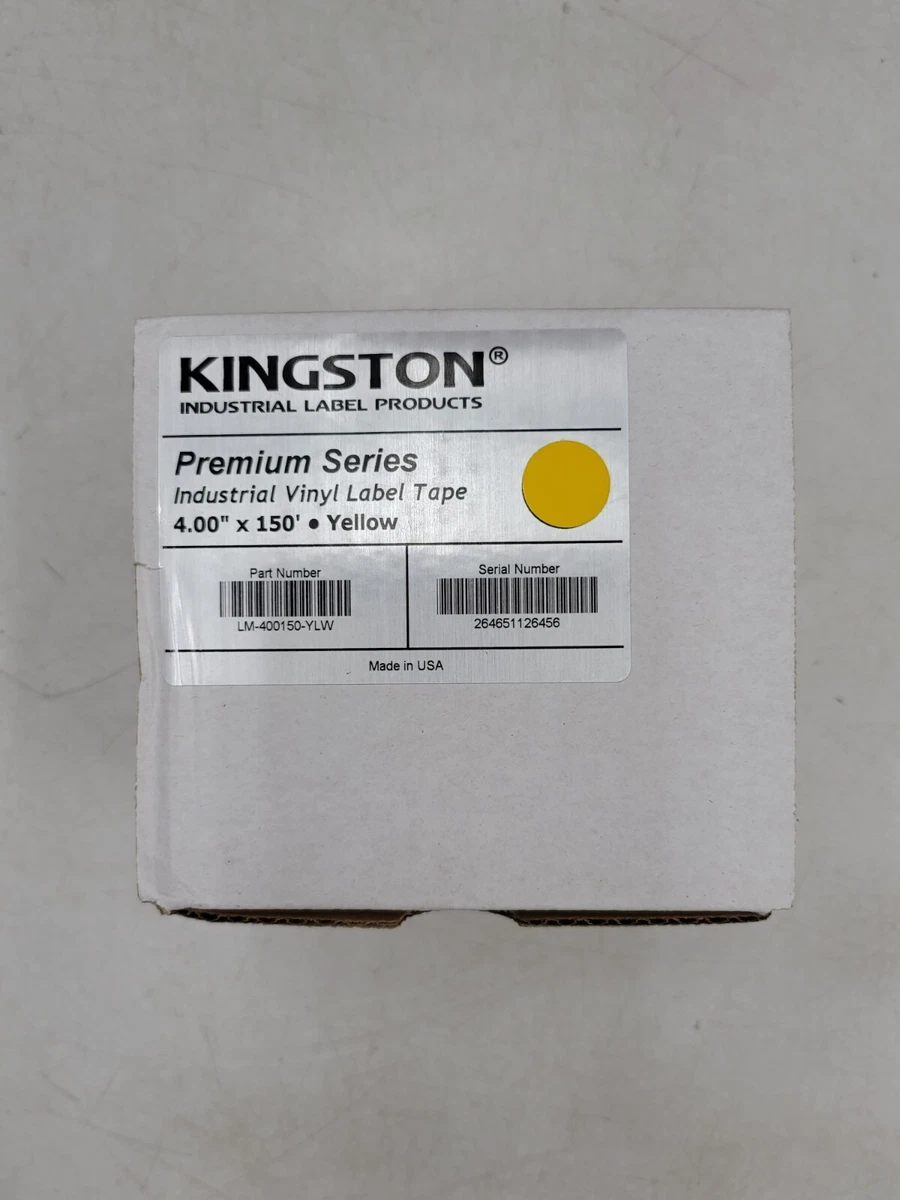 Kingston Premium Vinyl Label Tape for DuraLabel, LabelTac, VnM