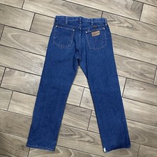 Vintage Wrangler Jeans 32x39 Blue 70s Cowboy Straight 13MWZ Stonewash Fade USA