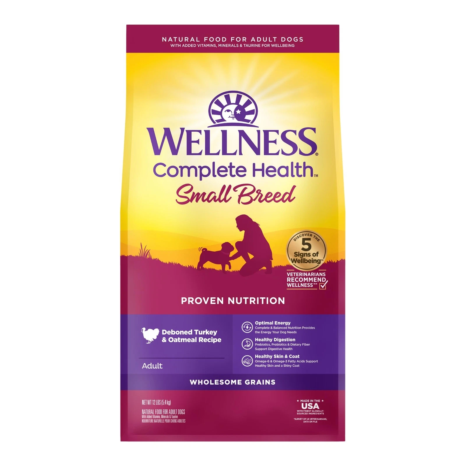 Protein Rich Small Breed Adult Dog Food 12 Pound All Natural Kibble