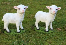 Lamm Gartenfigur Schaf Haus Garten Balkon Deko lebensecht Ostern Tierfigur NEU