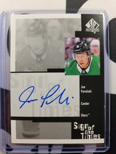 2019-20 UD SP Authentic Joe Pavelski Sign Of The Times 1999-00 Retro Auto STARS