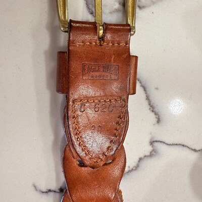 Eagle River Traders Leather Belt Brown Braided 32 | eBay display picture 2