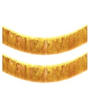 15 Feet by 15 Inch Gold Foil Fringe Garland - Shiny Metallic Tinsel Single Pack