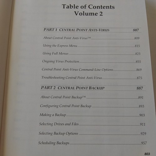 Central Point PC Tools for DOS Verson 8 Volume 1 & Volume 2 Manuals - Picture 8 of 11
