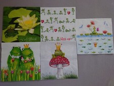 Ihr Cocktailservietten – 20 Stück, 3-lagig, Motiv Lucky Frog/Froschprinz, 25 X 25 Cm (gefaltet 12,7 Cm)