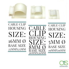 Self Adhesive Cable Clips Mounts Wire Conduit Tubing Nylon Sticky Pads