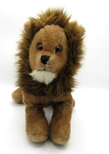 Vintage Russ Berrie RAJA Plush Lion 14" Stuffed Animal Toy Brown Jungle Cat