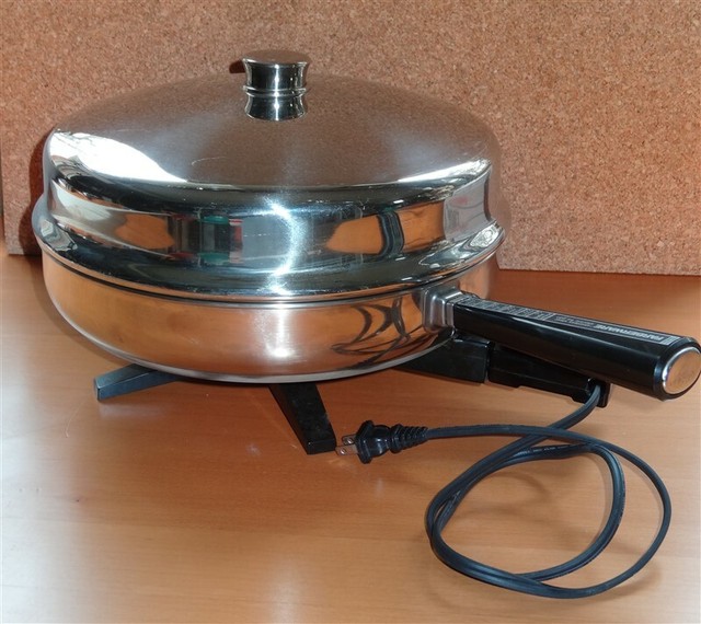 Farberware B3000 Stainless 12" Dome Lid Electric Skillet eBay
